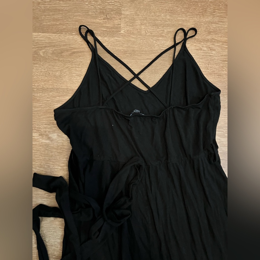 Bebe Black wide leg jumpsuit | romper - Picture 3 of 7